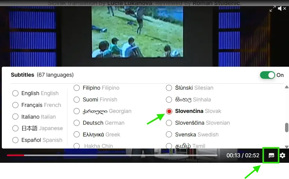 Ako zapnúť slovenské titulky na TED Talk videách