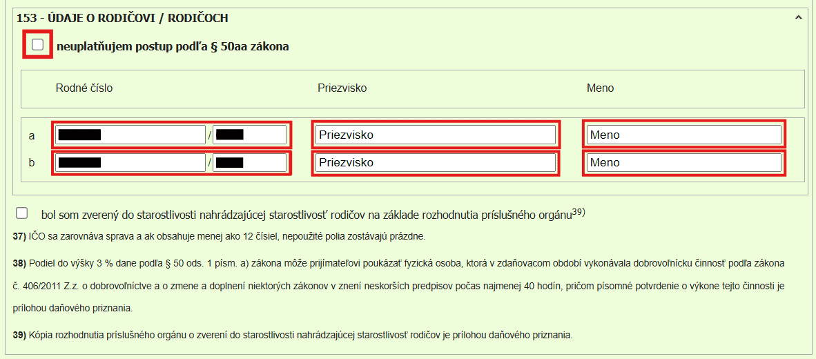 2 % pre rodičov na dôchodku